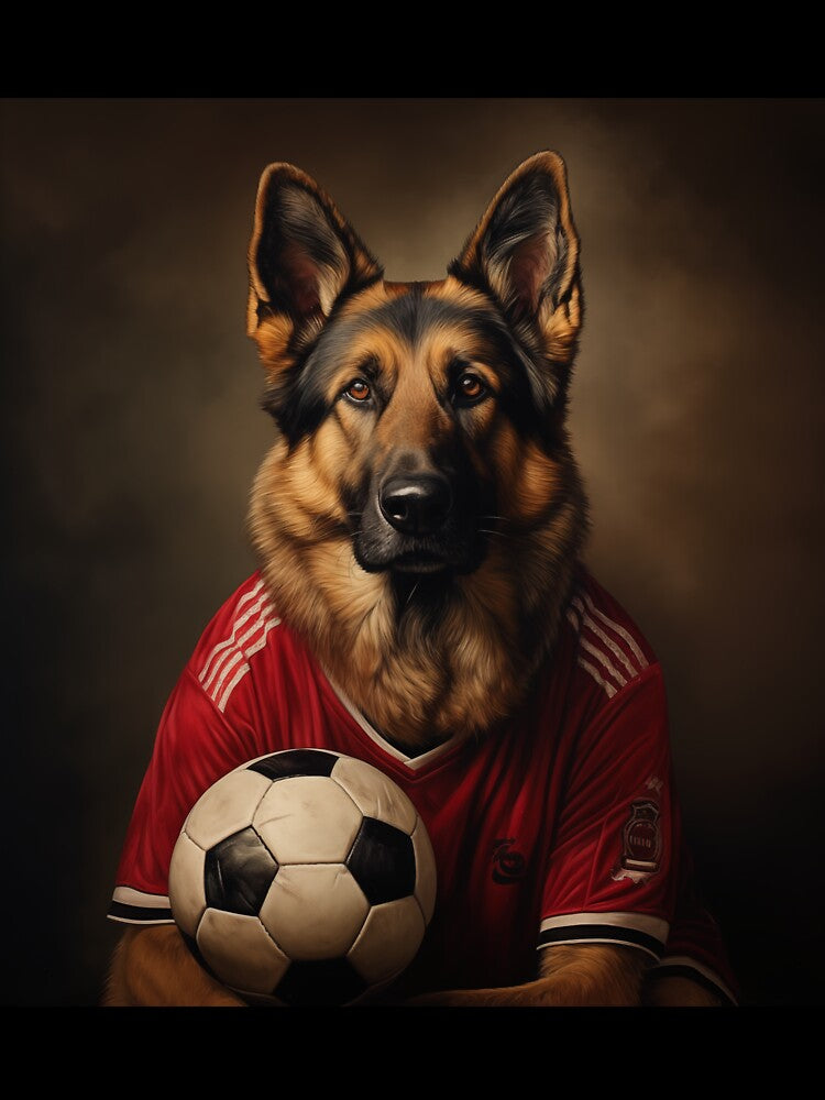 German Shepherd Football (Soccer) Player by Samuelsboro