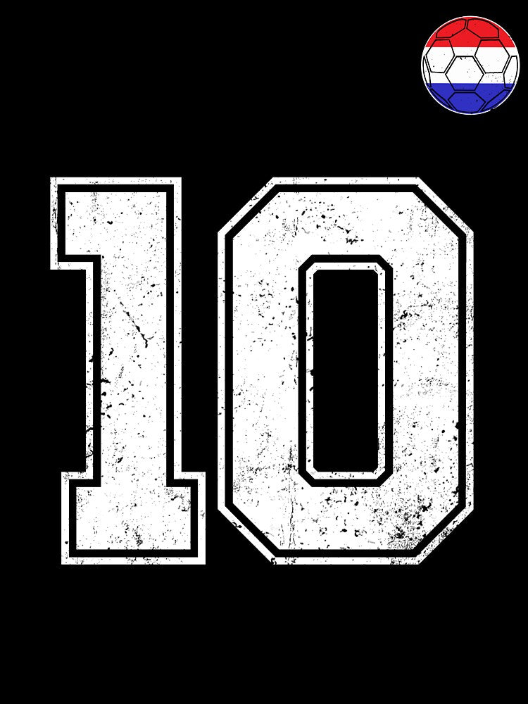 Netherlands Soccer Number 10 Vintage Sports Fan by LiviuGligoros