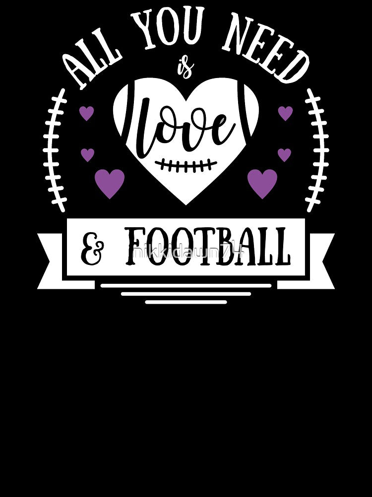 All You Need Is Love & Football Favorite Babe Game Day Mom graphic by nikkidawn74