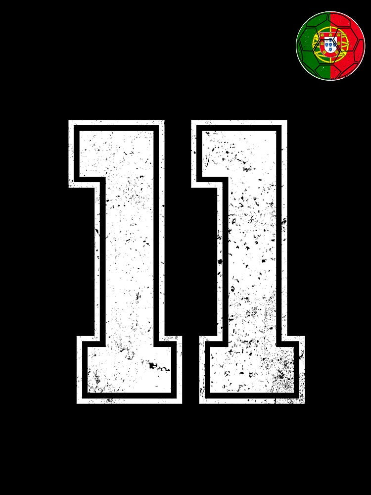 Portugal Soccer Number 11 Vintage Sports Fan by OliviaHayesArt