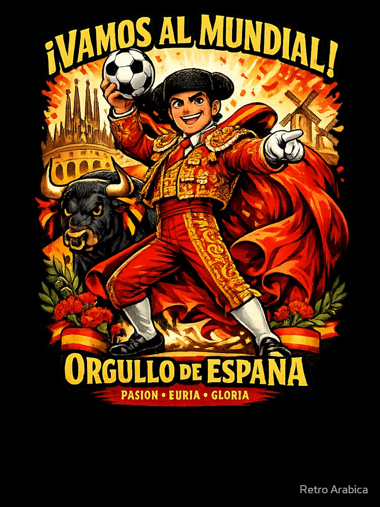 Spain World Cup 2026 Matador Fan Shirt by Retro Arabica
