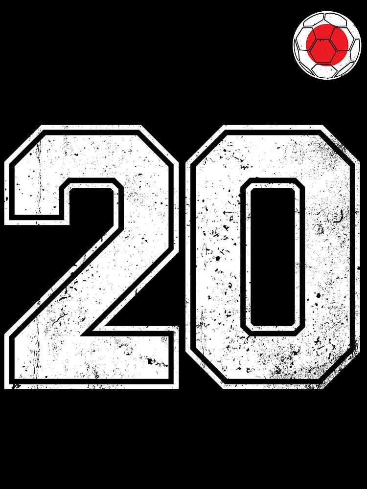 Japan Soccer Number 20 Vintage Sports Fan by LiviuGligoros