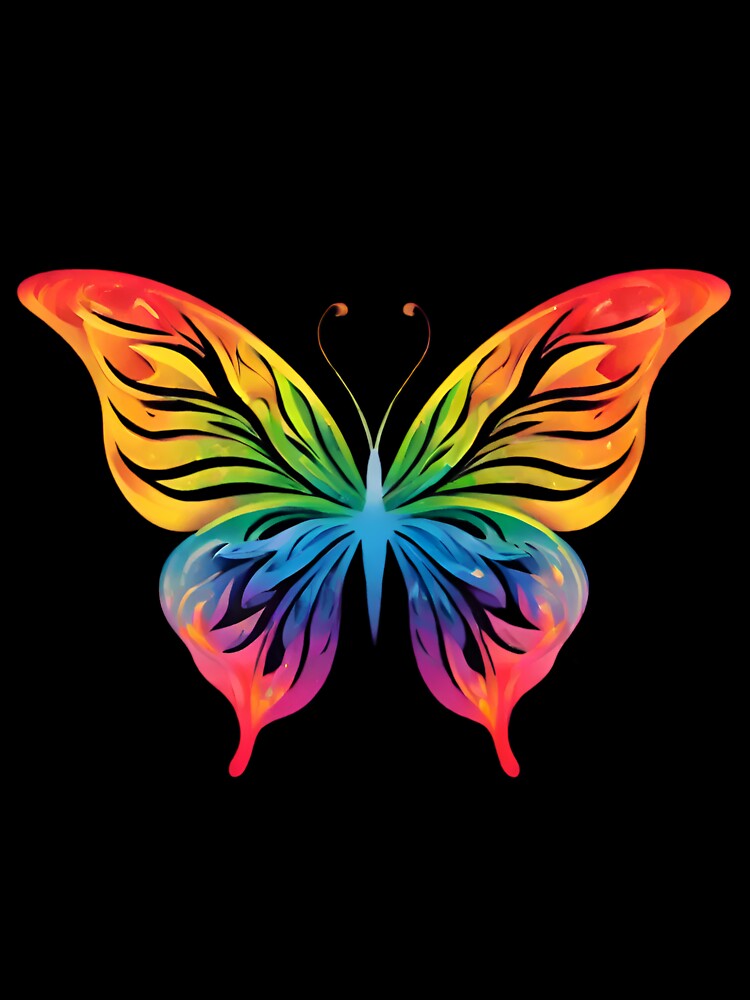 Simple Rainbow Butterfly by ArtByFrancis