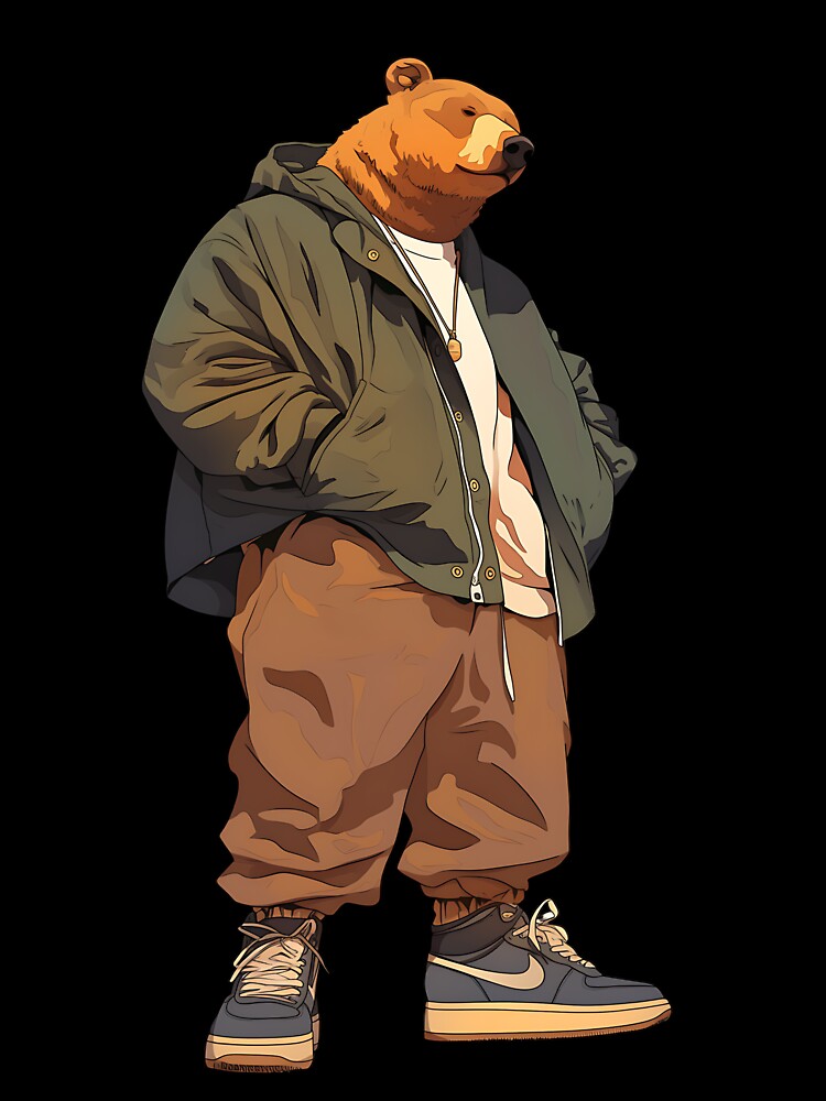 Streetwear Edgy Bear by bapupa