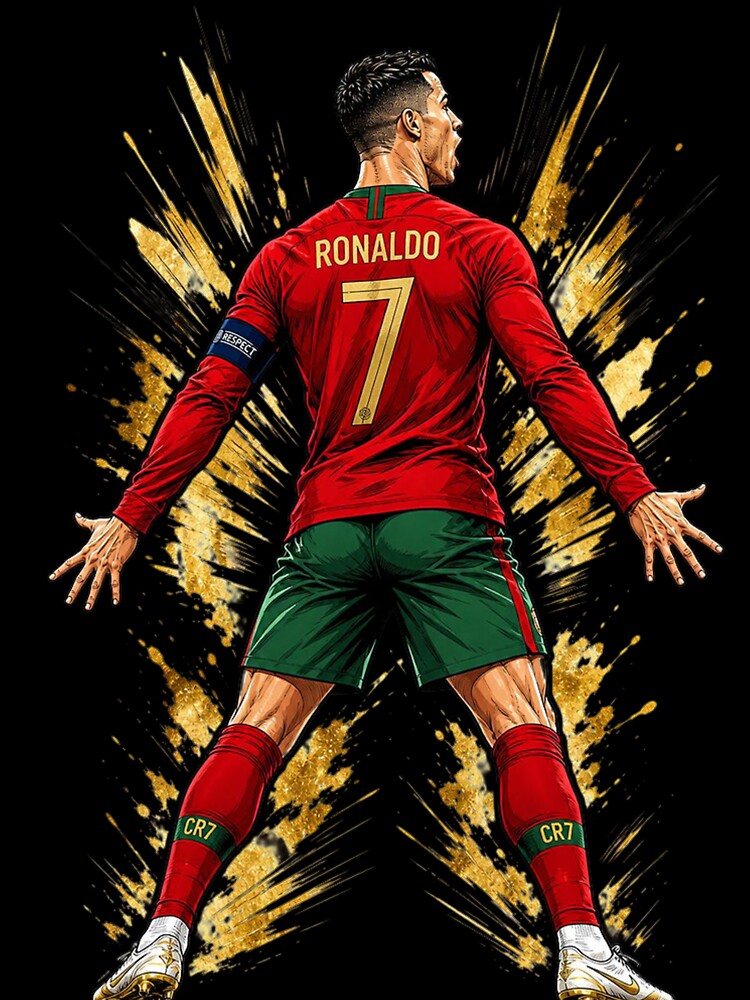 CR7 Anime Siuuu Celebration Football Graphic by mo-carnival