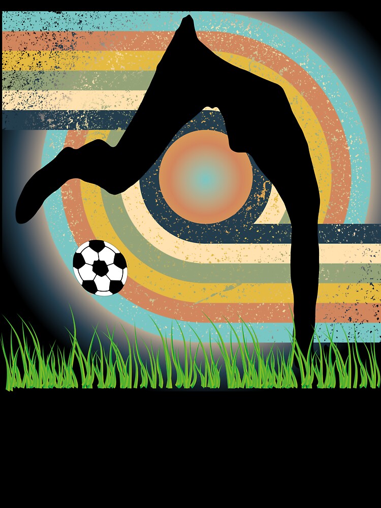 Vintage Football Silhouette Retro Sunset by DrTol