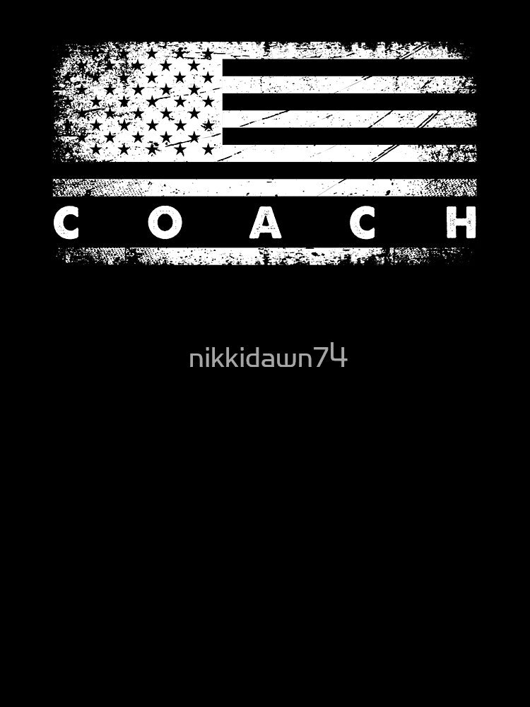 Coach American USA Flag Volleyball Team Gift Idea print by nikkidawn74
