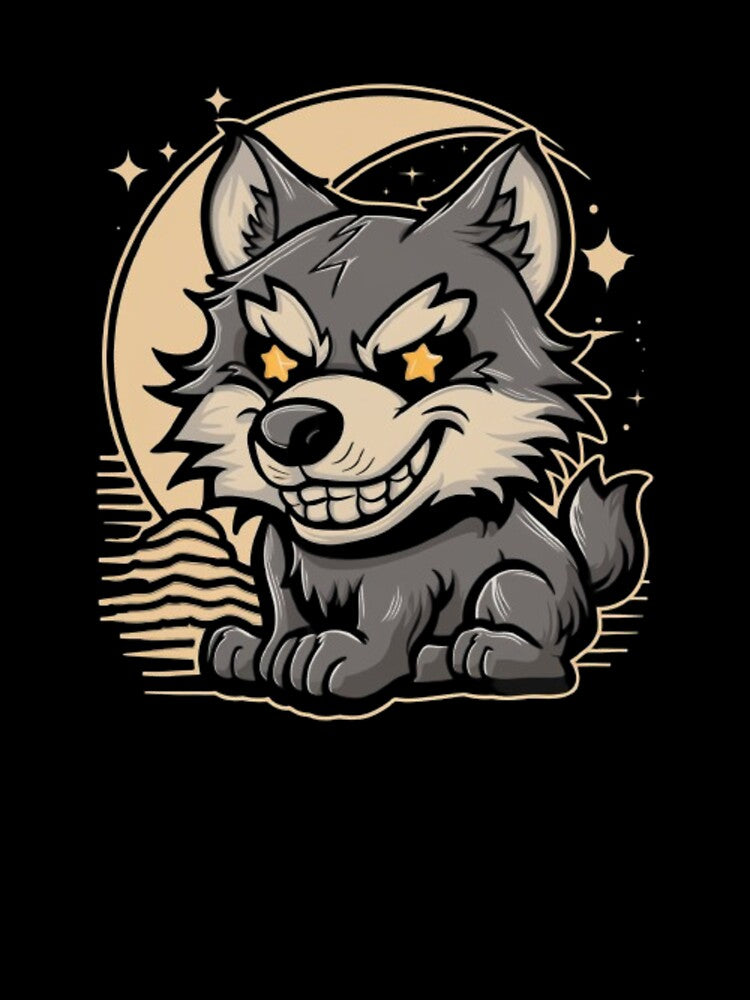 Retro Wolf Graphic - 90s Nostalgia Oversized Unisex Top by TrendTrove1