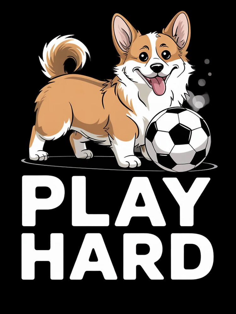 Soccer Corgi Dog Play Hard Team Sport Ball by Ikwalima