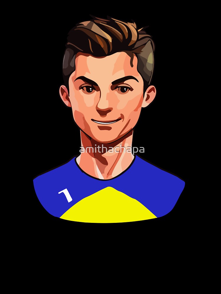 Celebrate soccer legend Cristiano Ronaldo with this adorable illustration by amithachapa