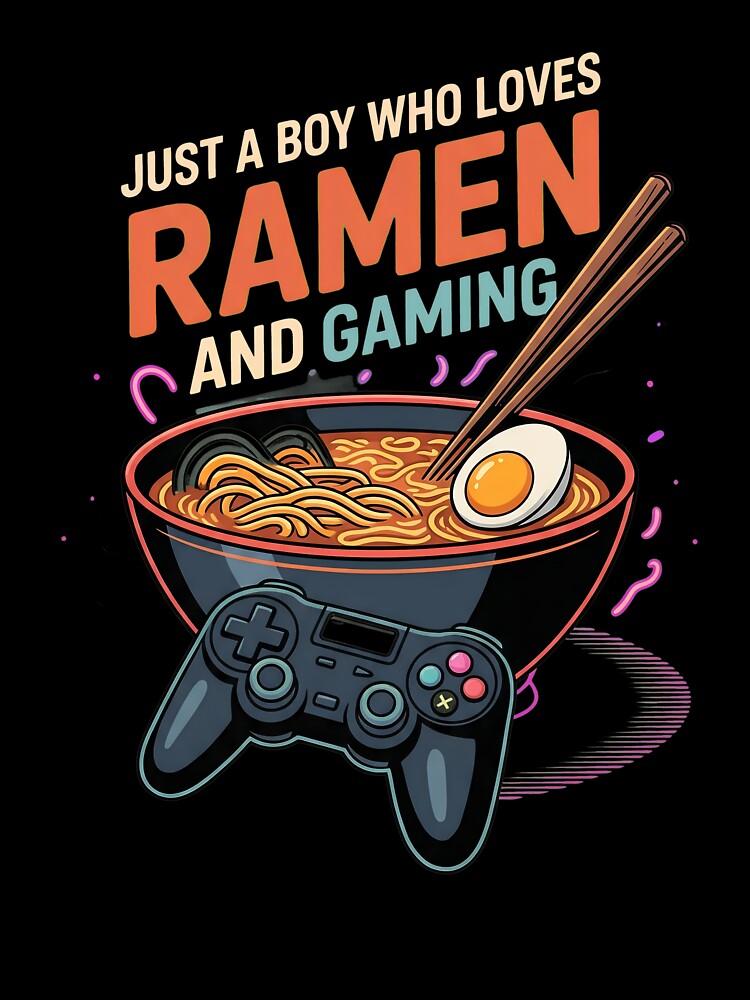 Ramen Gaming Shirt, Funny Gamer T Shirt, Unisex Ramen Lover Graphic Tee by OlyvieArt