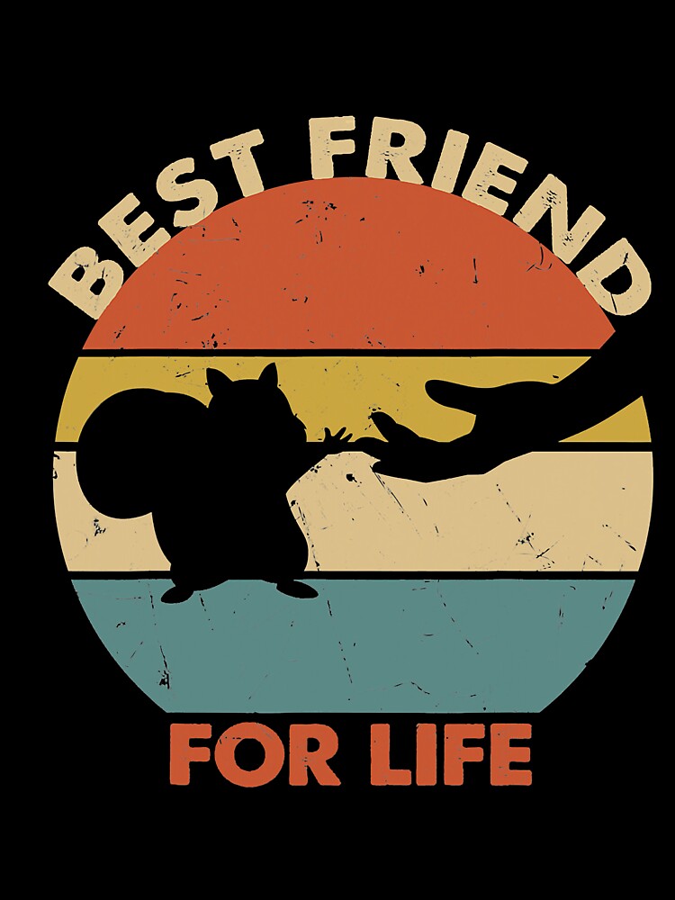 Vintage Retro Squirrel Best Friend For Life Fist Bump by SARAHKUHNS