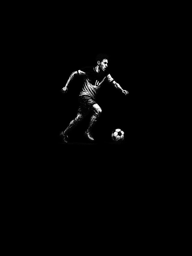 Vintage Football Player Illustration – Black and White Soccer Art by edimoraes