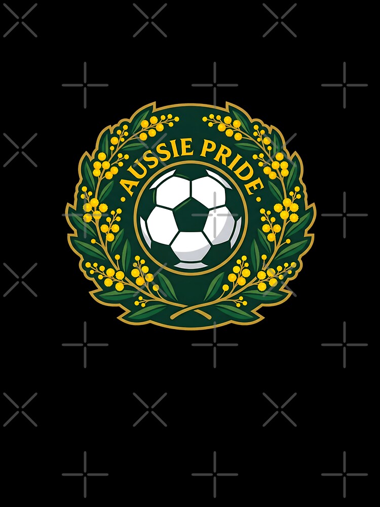 Aussie Pride Soccer Emblem – Australia Football Supporter by Imaginationbeyond