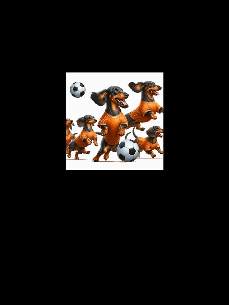 Dachsunds love football too! Soccer and Dog Lovers - Wolverhampton Wolves - Any dog, any colour by Humour House Designs