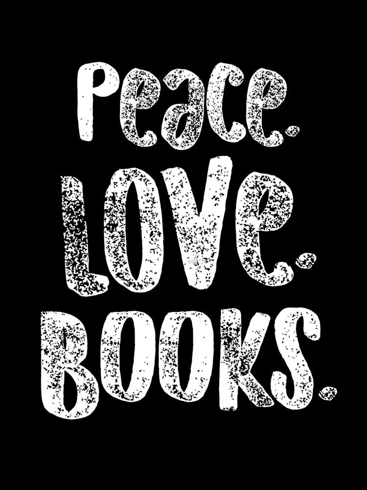 Book Reading Peace Love Cute Gift Funny Design Writers Lovers Slim Fit by ShirleyGrier