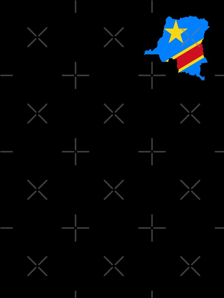 Flag map of the Congo by feether-store