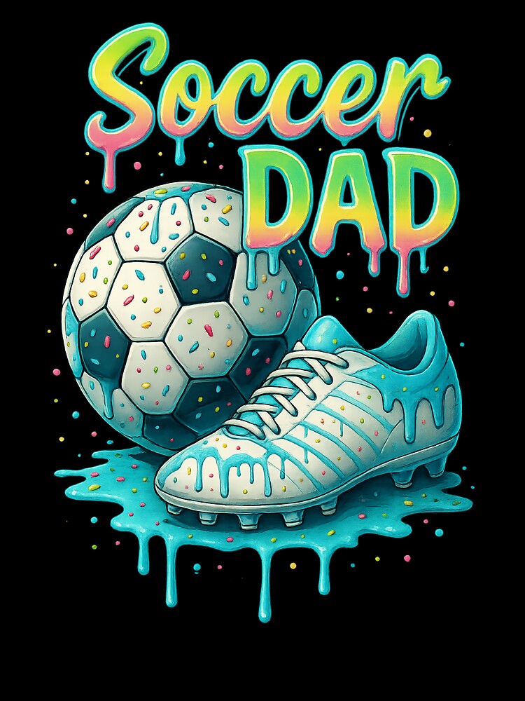 Soccer Dad Sprinkles Drip White Cleats Funny Father s Day by TalalosART