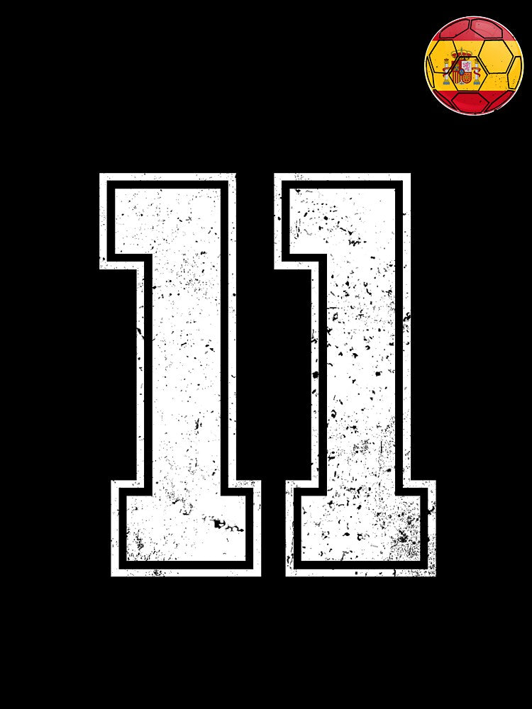 Spain Soccer Number 11 Vintage Sports Fan by KristenosNehk