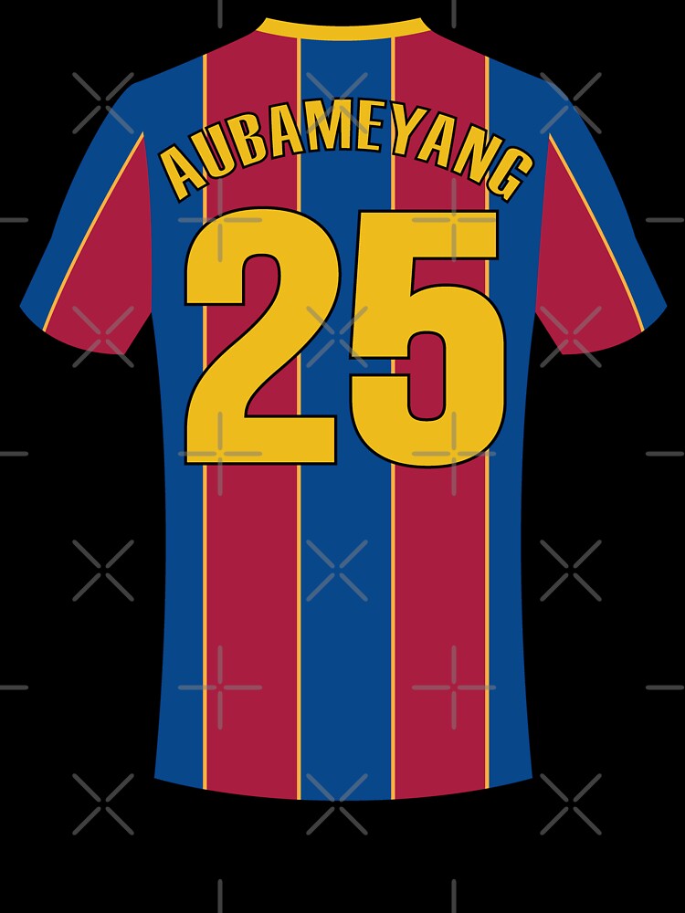 Aubameyang barcelona football jersey number 25 by Justtrendytees