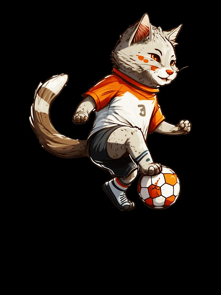 Soccer Cat - Vintage Sports Design by GabrieSketcham