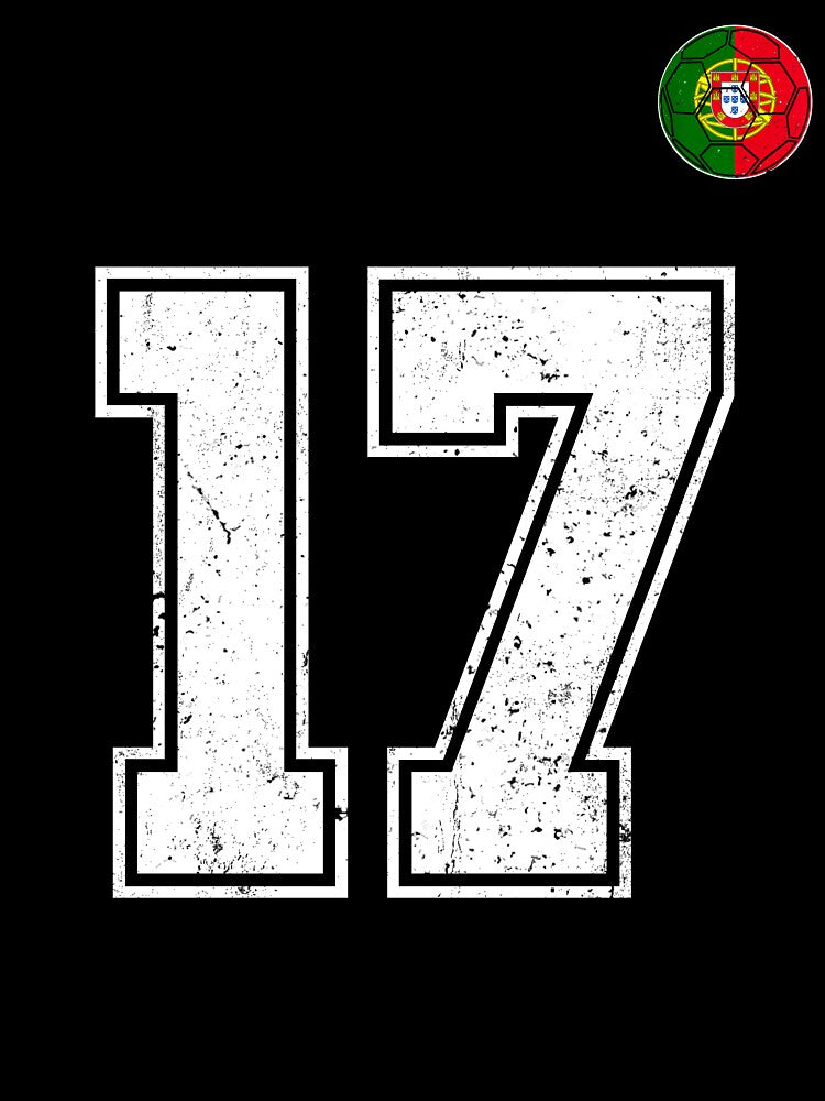 Portugal Soccer Number 17 Vintage Sports Fan by OliviaHayesArt