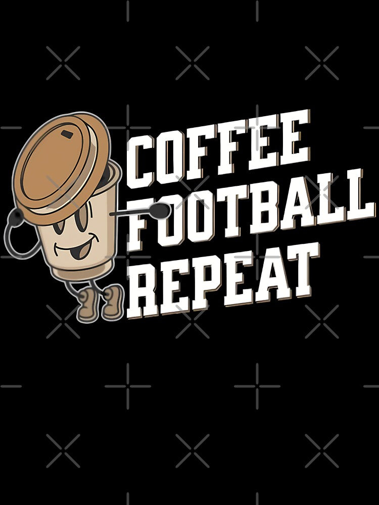 Coffee football Repeat, funny football by Merchattack