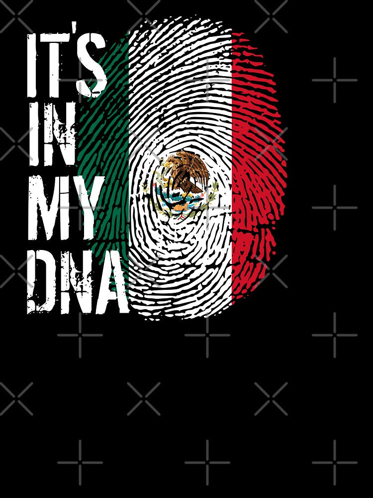 Mexico Flag Fingerprint - It's in my DNA Mexican by PartyShirts1