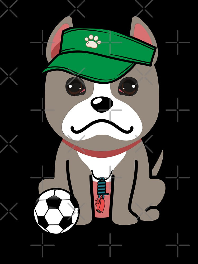 Soccer Player Grey Dog by Pet Station