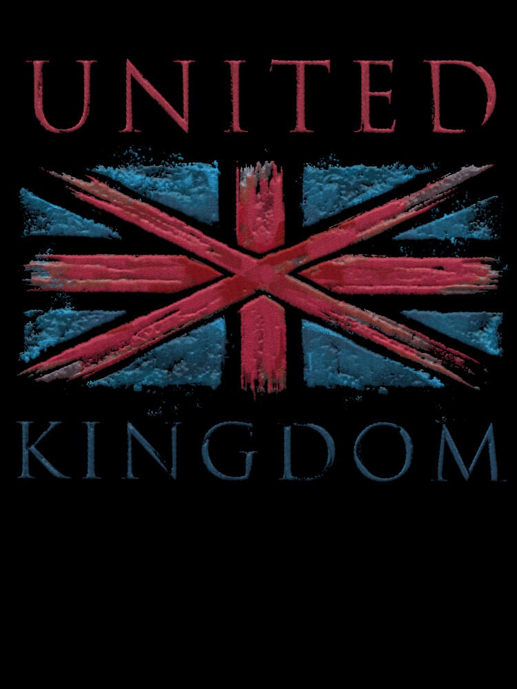 grunge and rusty united kingdom x flag - embroidery iron patch textured graphic artwork by hayrpictures