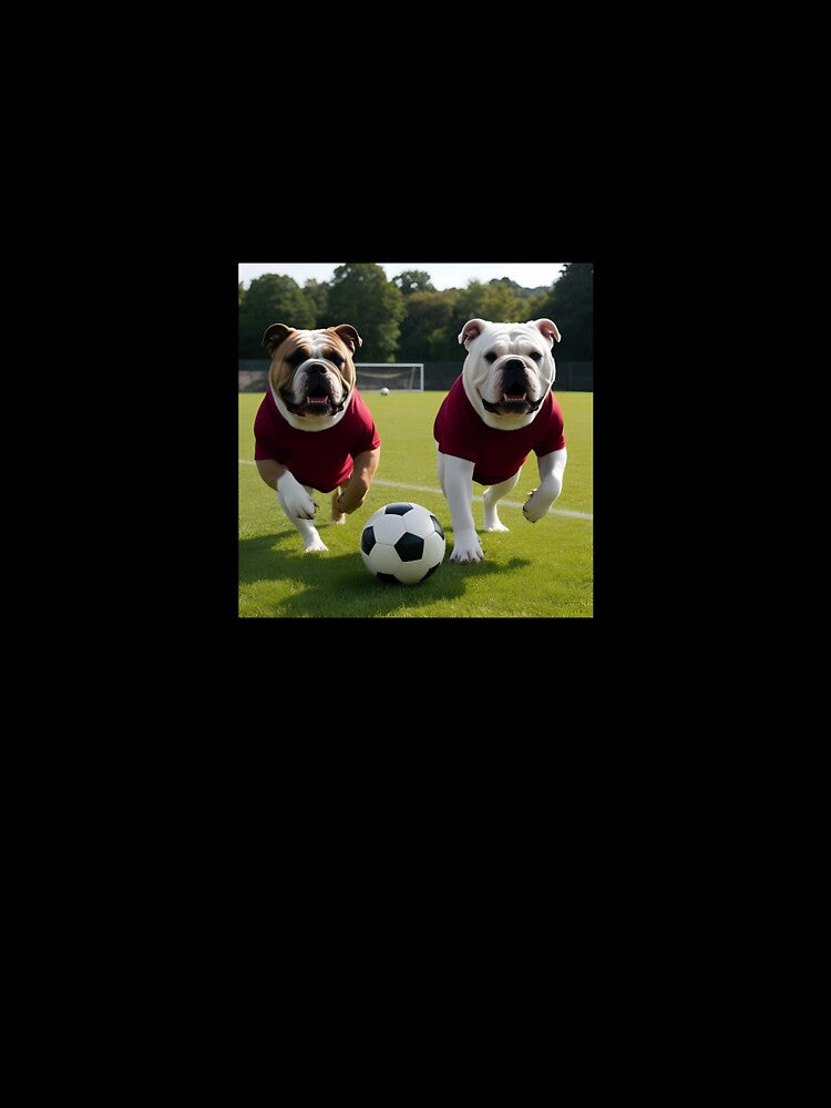 Bulldogs love football too! Soccer and Dog Lovers - West Ham, Burnley, Aston Villa - Any dog, any colour by Humour House Designs