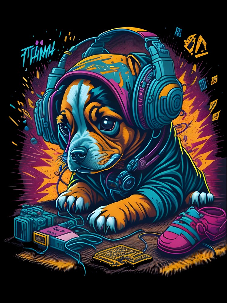 Cute puppy playing-design by Mikevirtualshop