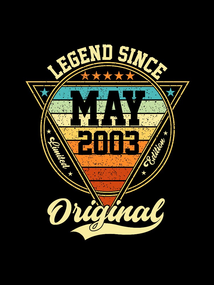 Vintage 23rd Birthday Legend Since May 2003 Premium Tri-Blend by SylviaYLaughlin