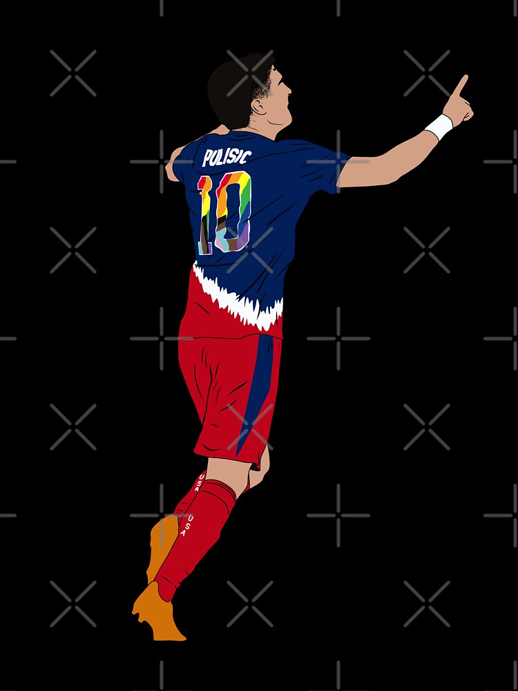 Christian Pulisic USA #10 Pride Goal Celebration Minimalist by Hevding