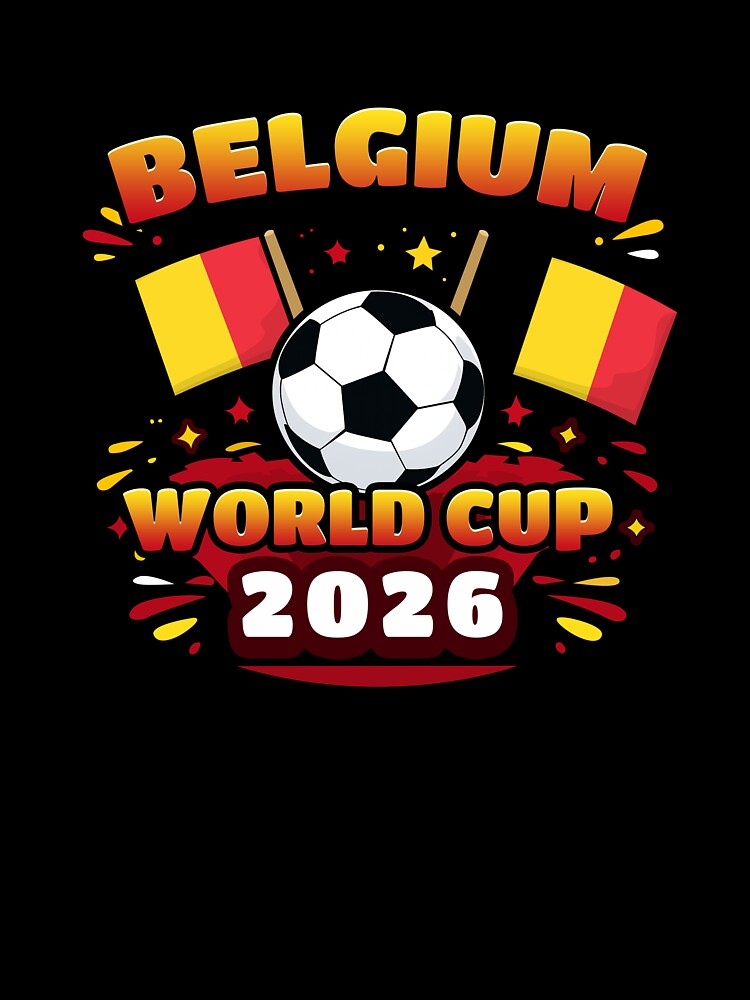 Belgium World Cup 2026 Shield  Minimal Football T-Shirt Design by Ramkumar2025