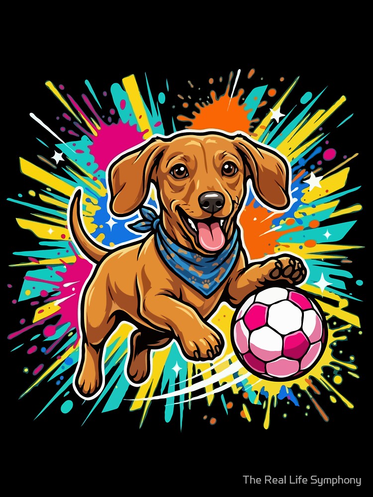 Dachshund Soccer Dog – Cute Football Puppy Gift for Dog Lovers by The Real Life Symphony