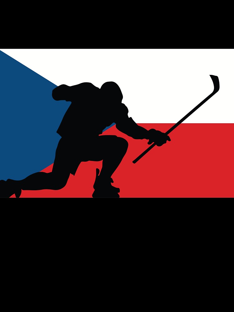Czech Ice Hockey Silhouette Celebration by CanvasTee