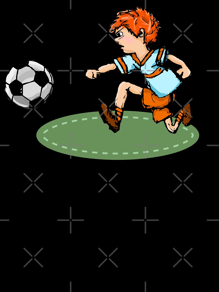 Cute boy playing football by Kajaniko