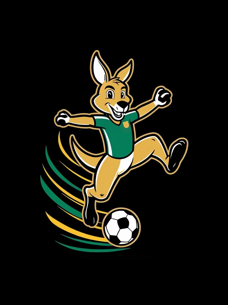 Dynamic Australian Kangaroo Soccer Player Mascot Art by PMTaurus