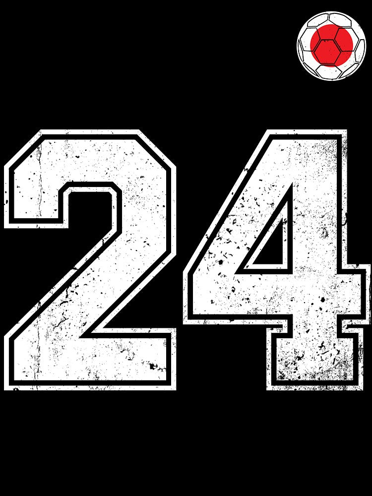 Japan Soccer Number 24 Vintage Sports Fan by LiviuGligoros