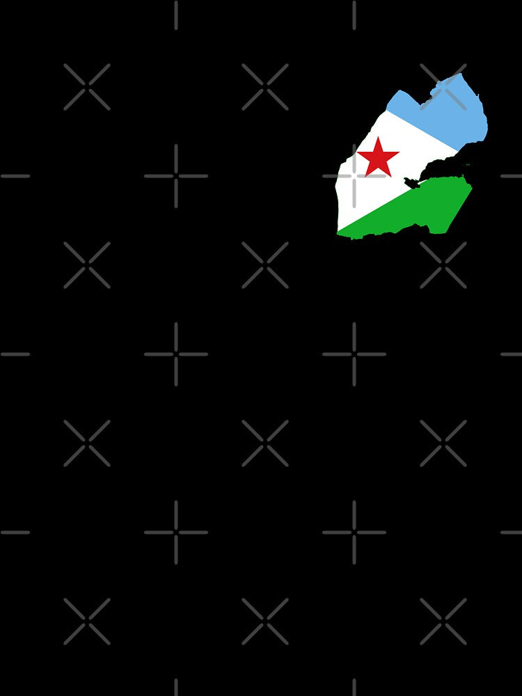 Flag Map of Djibouti by feether-store