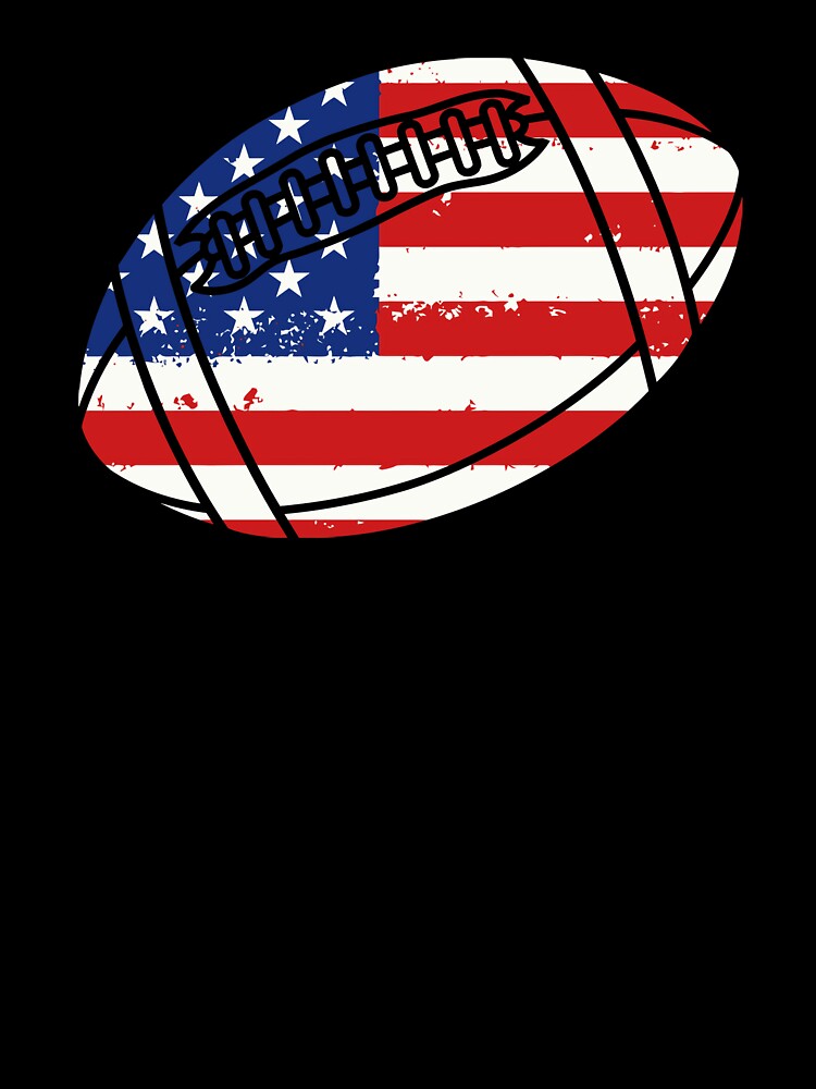 American Football Fans Usa Flag Distressed Design by GabrieSketcham