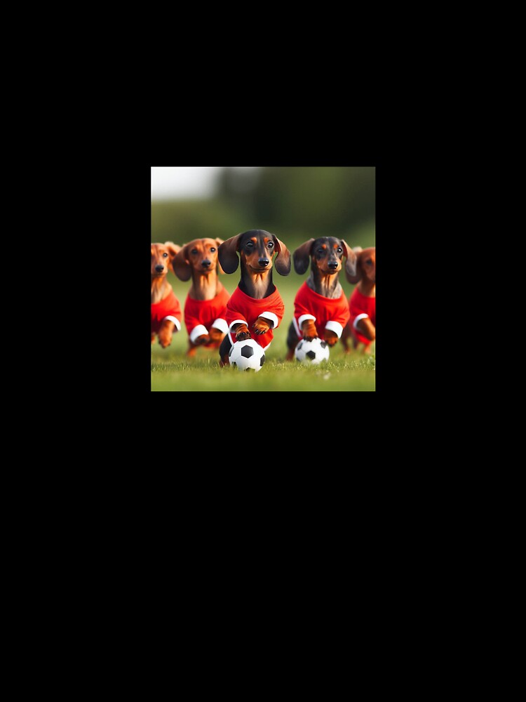 Dachsunds love football too! Soccer and Dog Lovers - Liverpool, Manchester United, Arsenal, Nottingham Forest - Any dog, any colour by Humour House Designs