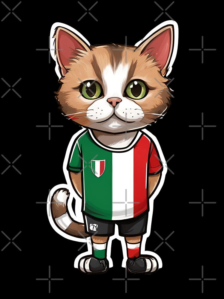 ITALY Sports Team: a Cat wearing colours of Italian Flag D01 by PerfectDay2Play