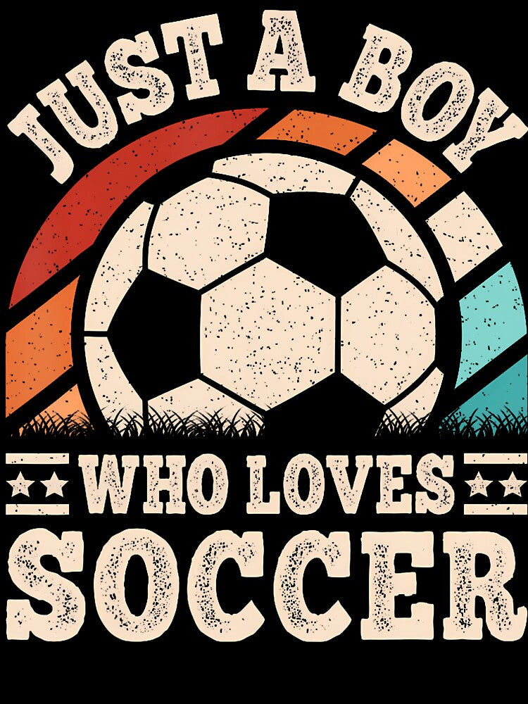 Just A Boy Who Loves Soccer Funny Soccer Player Boys by JanisPenelope