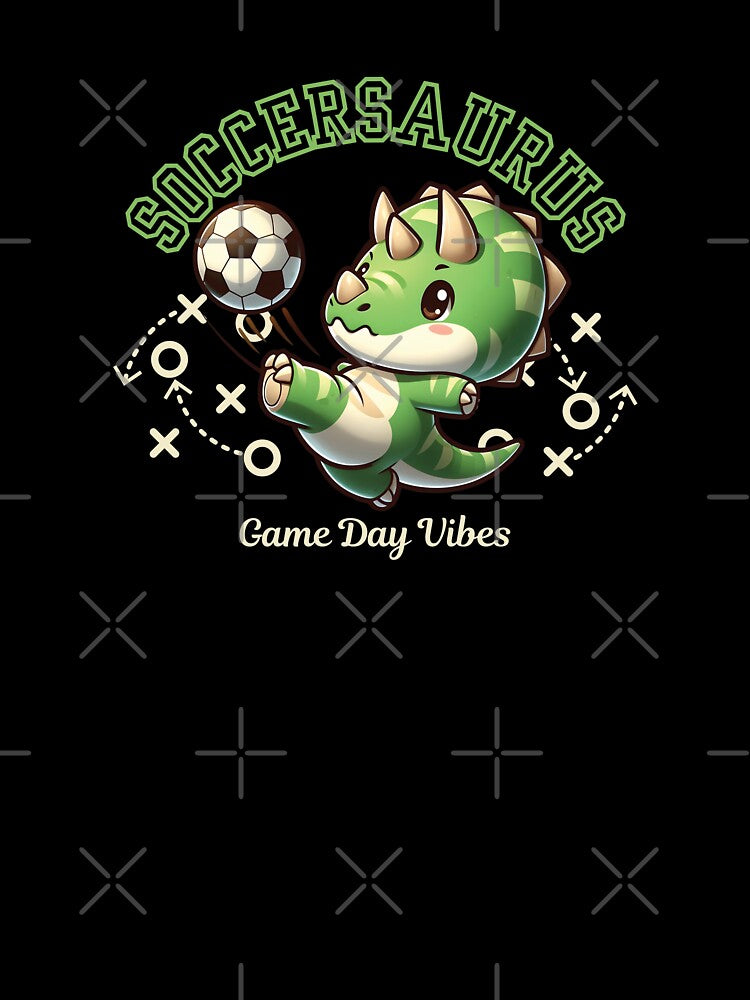 Soccersaurus - Cute Triceratops Dinosaur Playing Soccer by The magic  Yellow bus