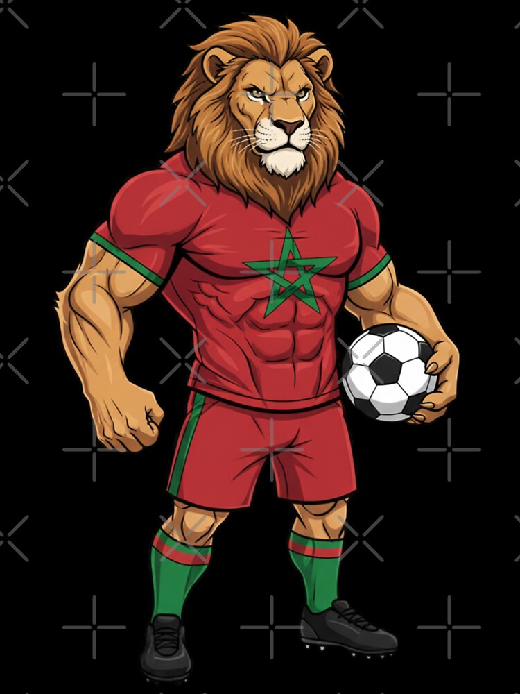 Powerful Moroccan Lion Football Mascot 2026 by ArtByKatti