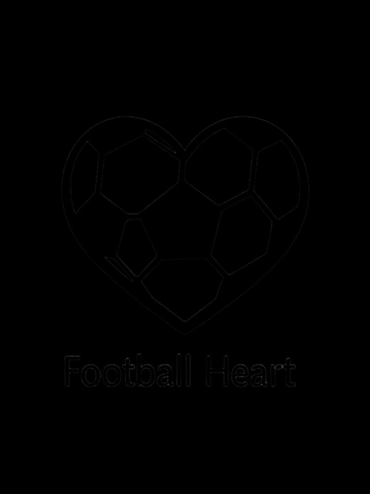 Football Heart Minimalist Soccer Lover T-Shirt by ArthUpscale