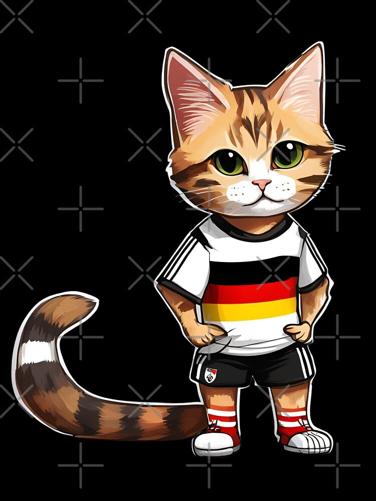 GERMANY Sports Team: a Cat wearing colours of German Flag D05 by PerfectDay2Play