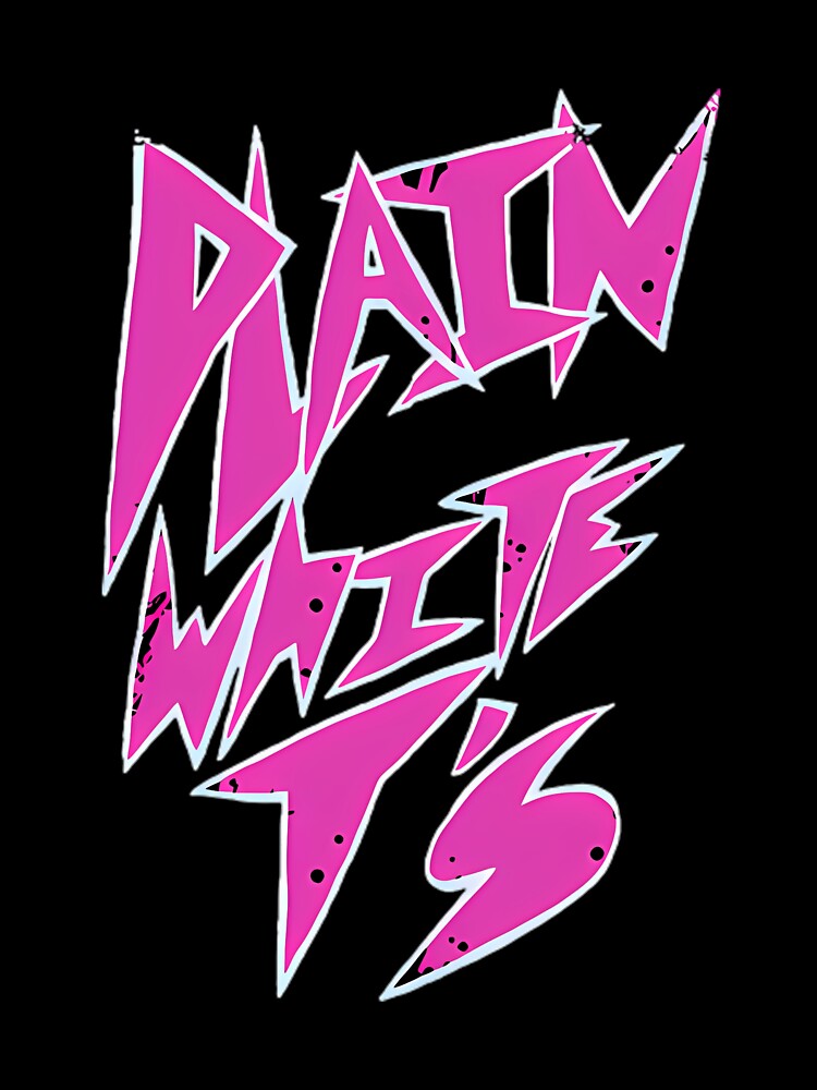 Plain White Ts Neon Pink Sharp Logo Pop Punk Emo by MarieMorin1
